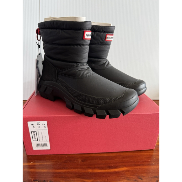 Hunter Shoes - Hunter Intrepid Short Snow Boots Women’s US 7 EU 38 Black Waterproof NIB